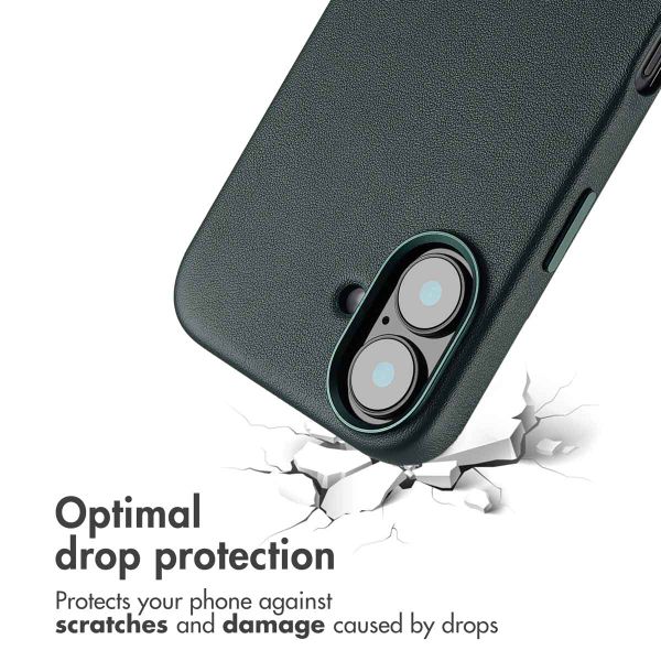 Accezz Leather Back Cover with MagSafe Apple iPhone 16 - Cedar Green