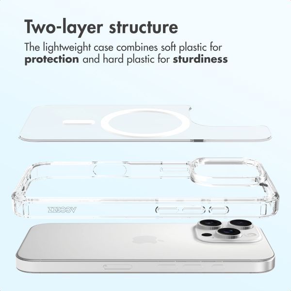 Accezz Xtreme Impact Back Cover with MagSafe Apple iPhone 16 Pro - Transparent