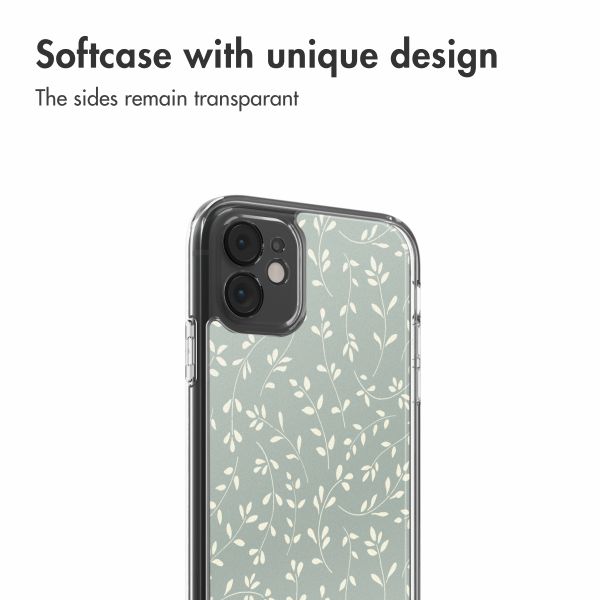 imoshion Design hoesje Apple iPhone 11 - Smoke Green Flowers