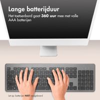 Accezz Premium Desktop QWERTY Bluetooth Keyboard - Grijs