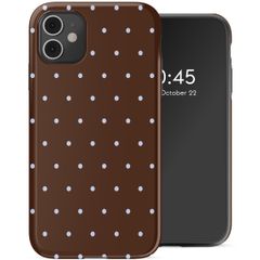 Selencia Vivid Backcover Apple iPhone 11 - Happy Dots Chocolate