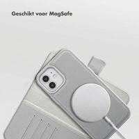 Selencia Olyn Uitneembare Bookcase met MagSafe Apple iPhone 12 (Pro) - Grijs