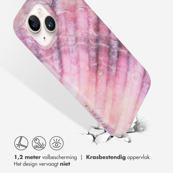 Selencia Aurora Fashion Backcover iPhone 14 - Duurzaam hoesje - 100% gerecycled - Ocean Shell Purple