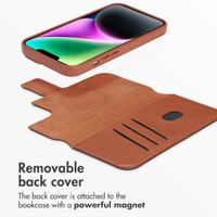 Accezz 2-in-1 Leather Bookcase with MagSafe Apple iPhone 14 - Sienna Brown
