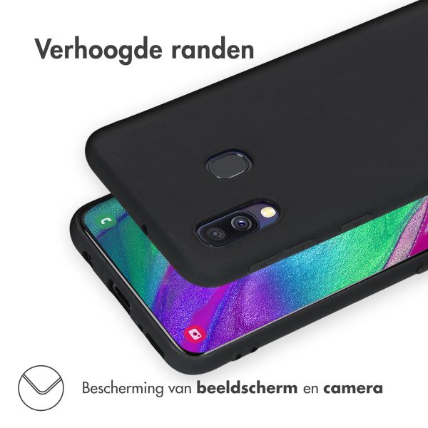 imoshion Color Backcover Samsung Galaxy A40 - Zwart