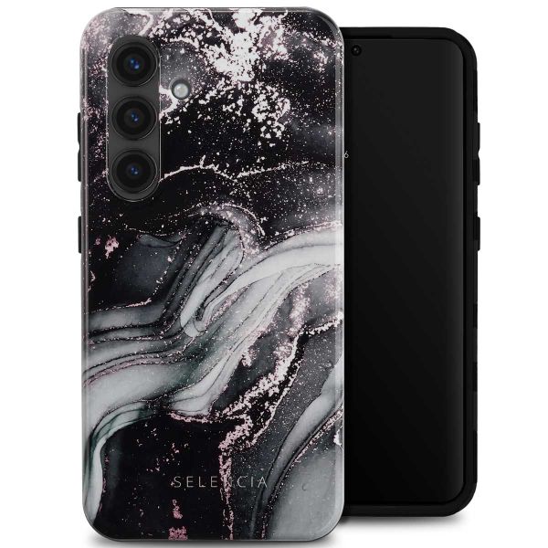 Selencia Vivid Tough Backcover Samsung Galaxy S24 - Chic Marble Black