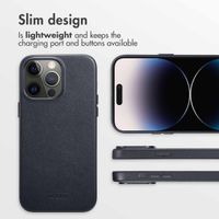 Accezz Leather Back Cover with MagSafe Apple iPhone 14 Pro Max - Onyx Black