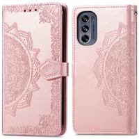 imoshion Mandala Bookcase Motorola Moto G62 - Rosé Goud