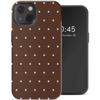 Selencia Vivid Backcover Apple iPhone 13 - Happy Dots Chocolate