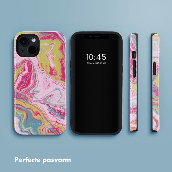 Selencia Vivid Backcover met MagSafe Apple iPhone 14 - Marble Pink