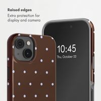 Selencia Vivid Back Cover Apple iPhone 14 - Happy Dots Chocolate