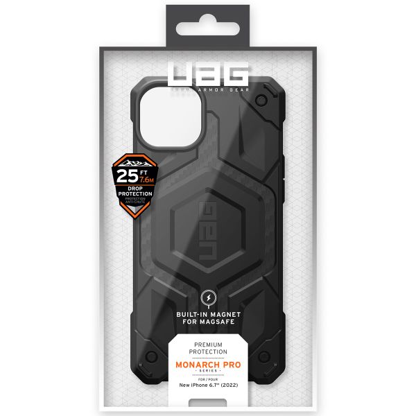 UAG Monarch Backcover MagSafe iPhone 14 Plus - Carbon Fiber