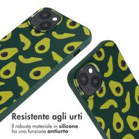 imoshion Siliconen design hoesje met koord Apple iPhone 15 Plus - Avocado Green