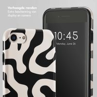 Selencia Vivid Tough Backcover iPhone SE (2022 / 2020) / 8 / 7 / 6(s) - Art Wave Black