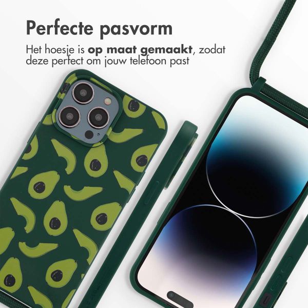 imoshion Siliconen design hoesje met koord Apple iPhone 14 Pro Max - Avocado Green