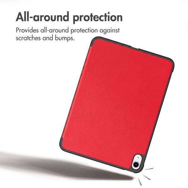 imoshion Trifold Book Case Apple iPad Air 11 inch (2026) M4 / (2025) M3 / (2024) M2 / Air 5 (2022) / Air 4 (2020) - Red