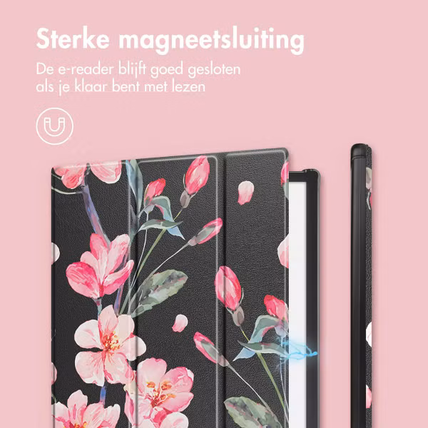 imoshion Design Trifold Hard Case Sleepcover Pocketbook InkPad X Pro - Blossom