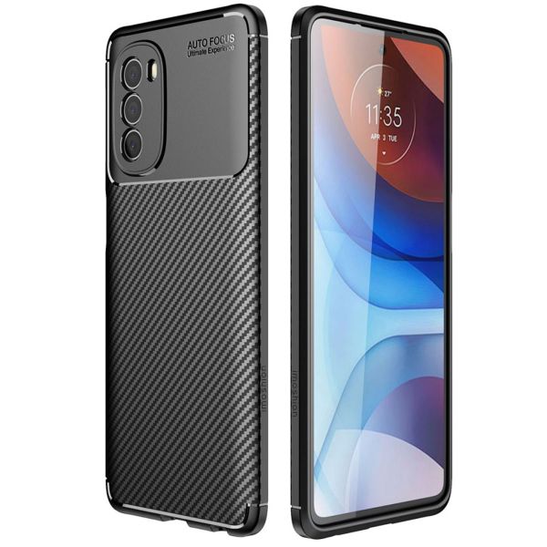 imoshion Carbon Softcase Backcover Motorola Moto G51 - Zwart