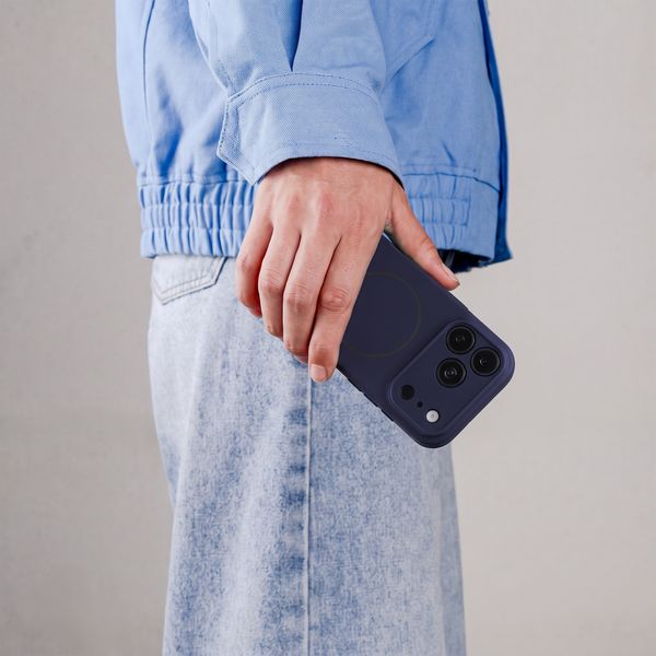 Accezz Grip Backcover met MagSafe Apple iPhone 15 Pro - Donkerblauw