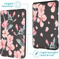 imoshion Design Slim Hard Case Bookcase Kobo Clara HD - Blossom Watercolor Black