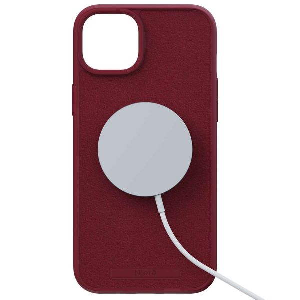 Njorð Collections Suède Comfort+ Case MagSafe iPhone 15 Plus - Red