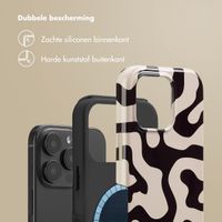 Selencia Vivid Tough Backcover met MagSafe iPhone 16 Pro - Art Wave Black