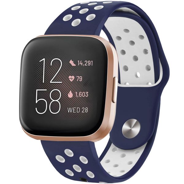 imoshion Siliconen sport bandje Fitbit Versa 2 / Versa Lite - Blauw / Wit