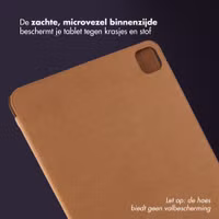 Accezz Leather Trifold Bookcase Apple iPad Pro 11 (2025) M5 / (2024) M4 - Cognac