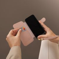 Selencia Riva Bookcase met MagSafe en Koord Apple iPhone 16 - Old Pink