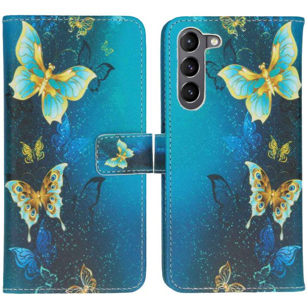 imoshion Design Softcase Bookcase Samsung Galaxy S23 Plus- Blue Butterfly