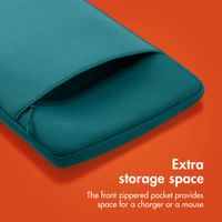 imoshion Laptop sleeve with storage pocket 13 inch - Petrol Green