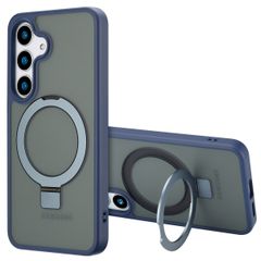 Accezz Ring Stand Backcover met MagSafe Samsung Galaxy S25 Plus - Blauw