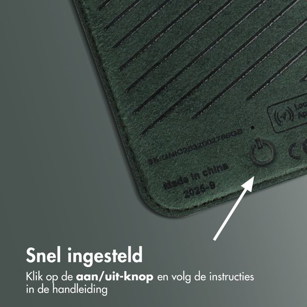 Accezz Magnetische Leren Kaarthouder - Geschikt voor Apple Find My - Cedar Green