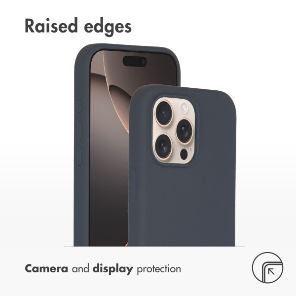Accezz Liquid Silicone Back Cover with MagSafe Apple iPhone 16 Pro Max - Dark Blue