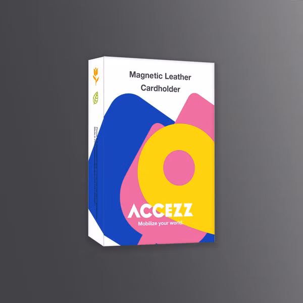 Accezz Magnetische Leren Kaarthouder - Geschikt voor Apple Find My - Onyx Black