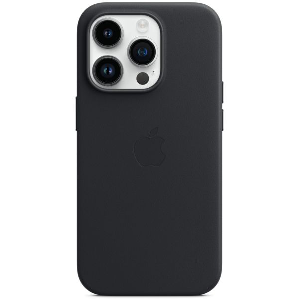 Apple Leather Back Cover with MagSafe Apple iPhone 14 Pro - Midnight