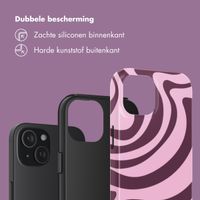 Selencia Vivid Backcover Apple iPhone 15 - Wavy Swirl Pink Plum