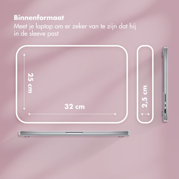 Selencia Puffy Laptop hoes 13-14 inch - Laptopsleeve - Magenta Fire