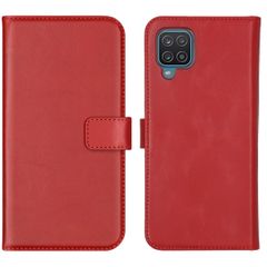 Selencia Echt Leren Bookcase Samsung Galaxy A12 - Rood