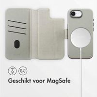 Accezz Leather Bookcase 2-in-1 met MagSafe Apple iPhone 17e / 16e - Light Grey