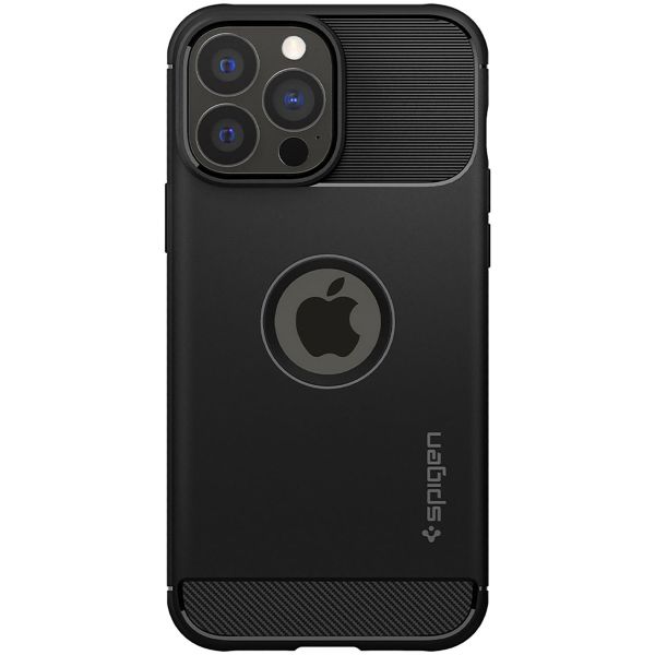 Spigen Rugged Armor Backcover iPhone 13 Pro Max - Zwart