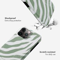 Selencia Vivid Back Cover Apple iPhone 15 Pro Max - Colourful Zebra Sage Green