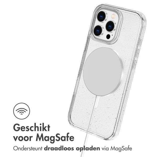 imoshion Sparkle Backcover met MagSafe Apple iPhone 16 Pro Max - Glitter Transparant
