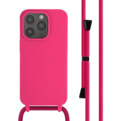 imoshion Siliconen hoesje met koord Apple iPhone 14 Pro - Fluor Roze