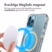 imoshion Clear Glitter Backcover met MagSafe Apple iPhone 12 (Pro) - Goud