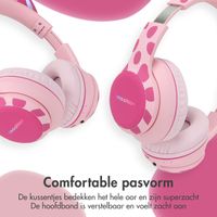 imoshion Draadloze Kinderkoptelefoon Unicorn LED Light - Decibelbegrenzer - Met AUX kabel - Pink / Hot Pink