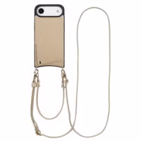 Selencia Nova Telefoonhoes met Koord en Pashouder Apple iPhone Air - Beige