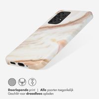 Selencia Aurora Fashion Backcover Samsung Galaxy A33 - Duurzaam hoesje - 100% gerecycled - Wit Marmer