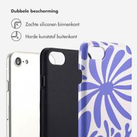 Selencia Vivid Backcover Apple iPhone SE (2022 / 2020) / 8 / 7 / 6(s) - Modern Bloom Sapphire Blue