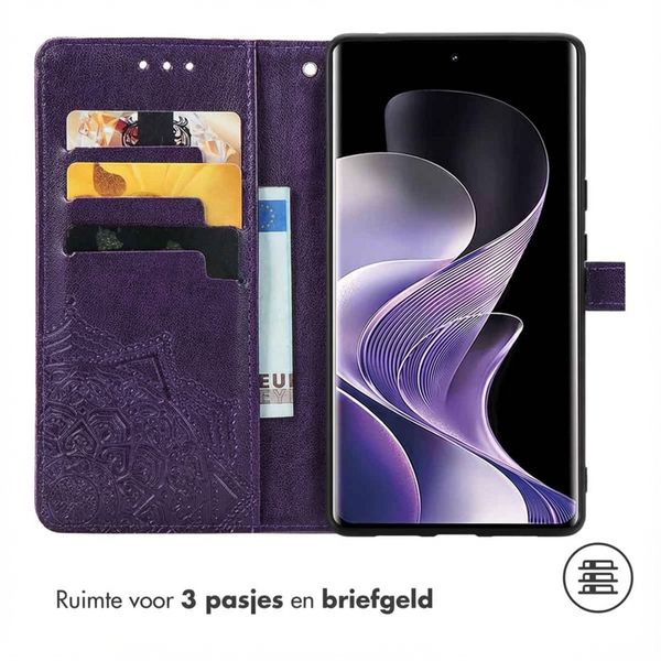 imoshion Mandala Bookcase Xiaomi Redmi Note 14 Pro (4G) - Paars